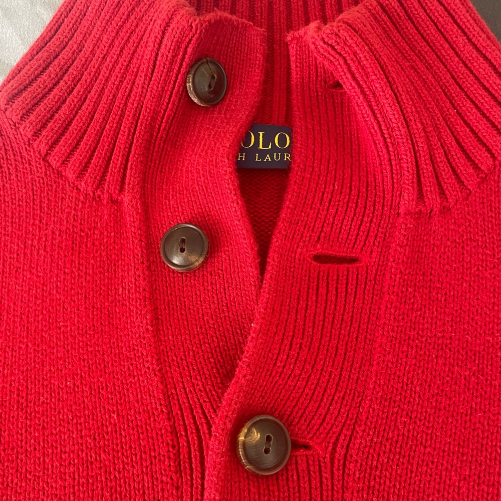 Polo Ralph Lauren Knit 1/4 Button Pullover Sweater - Picture 2 of 9
